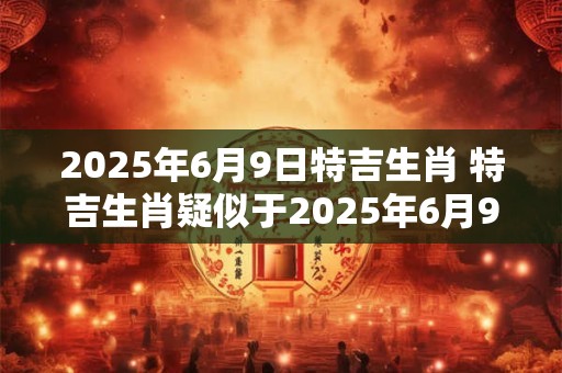 2025年6月9日特吉生肖 特吉生肖疑似于2025年6月9日