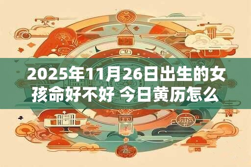2025年11月26日出生的女孩命好不好 今日黄历怎么样