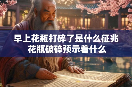 早上花瓶打碎了是什么征兆 花瓶破碎预示着什么
