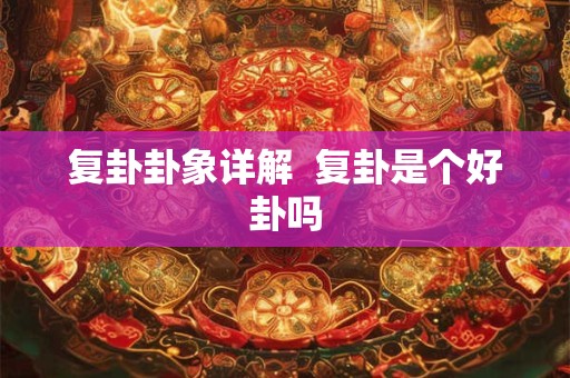 复卦卦象详解  复卦是个好卦吗