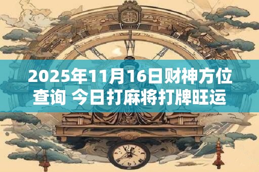 2025年11月16日财神方位查询 今日打麻将打牌旺运方位
