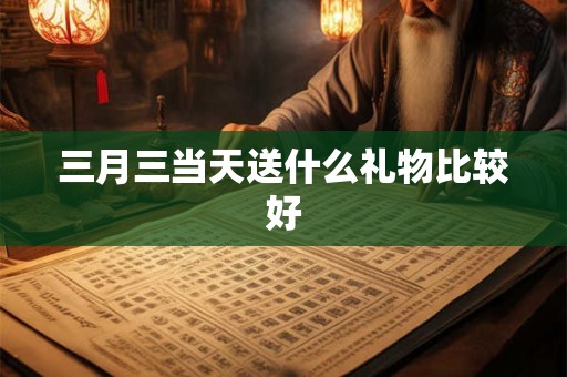 三月三当天送什么礼物比较好
