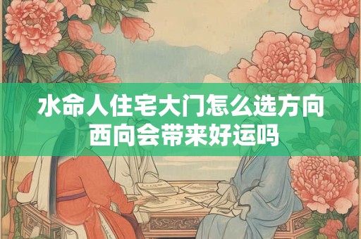 水命人住宅大门怎么选方向 西向会带来好运吗