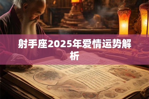射手座2025年爱情运势解析
