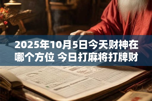 2025年10月5日今天财神在哪个方位 今日打麻将打牌财运方位！