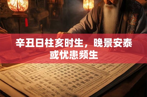 辛丑日柱亥时生，晚景安泰或忧患频生
