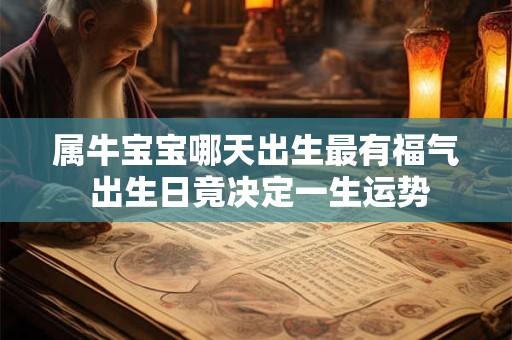 属牛宝宝哪天出生最有福气 出生日竟决定一生运势