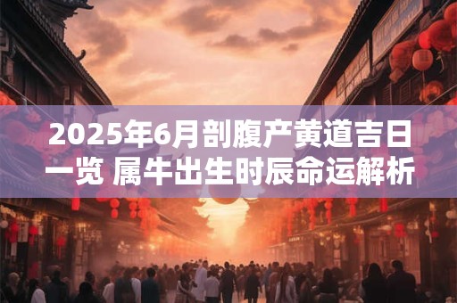 2025年6月剖腹产黄道吉日一览 属牛出生时辰命运解析！