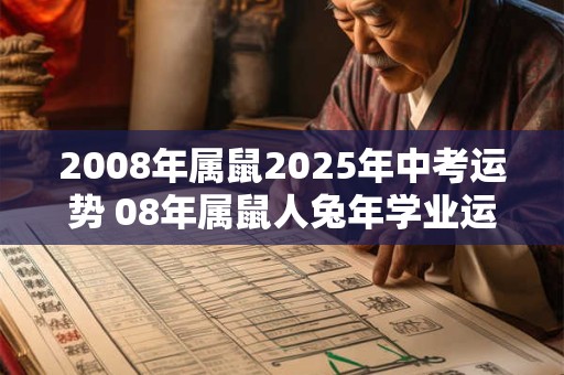2008年属鼠2025年中考运势 08年属鼠人兔年学业运