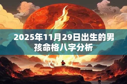 2025年11月29日出生的男孩命格八字分析 2025年11月29日出生的男孩命格八字分析