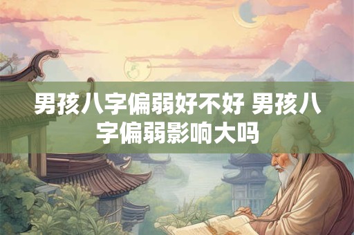 男孩八字偏弱好不好 男孩八字偏弱影响大吗 男孩八字偏弱好不好 男孩八字偏弱影响大吗