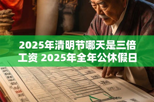 2025年清明节哪天是三倍工资 2025年全年公休假日历表
