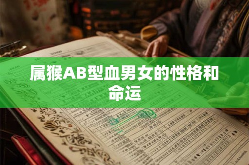 属猴AB型血男女的性格和命运