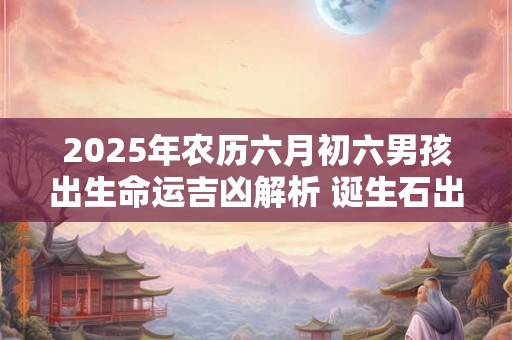 2025年农历六月初六男孩出生命运吉凶解析 诞生石出生花介绍