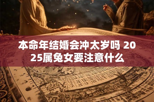本命年结婚会冲太岁吗 2025属兔女要注意什么
