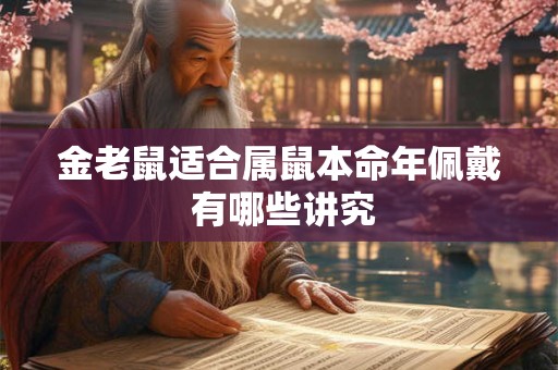 金老鼠适合属鼠本命年佩戴 有哪些讲究