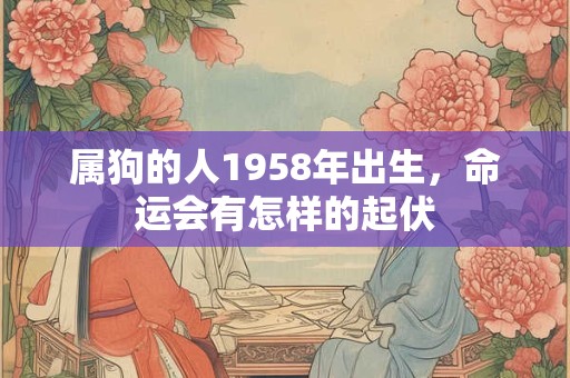 属狗的人1958年出生，命运会有怎样的起伏