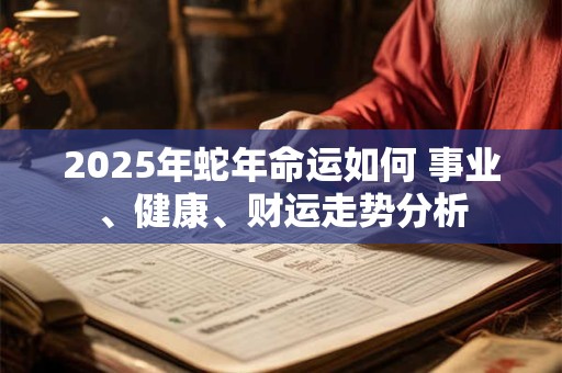 2025年蛇年命运如何 事业、健康、财运走势分析