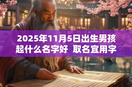 2025年11月5日出生男孩起什么名字好  取名宜用字