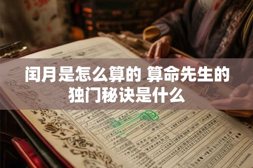 闰月是怎么算的 算命先生的独门秘诀是什么