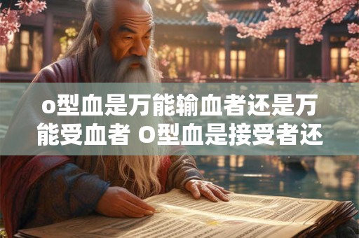 o型血是万能输血者还是万能受血者 O型血是接受者还是供者