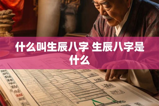 什么叫生辰八字 生辰八字是什么
