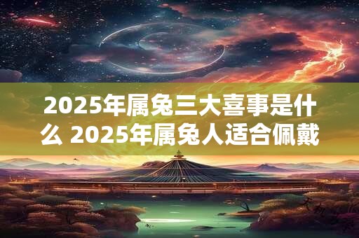 2025年属兔三大喜事是什么 2025年属兔人适合佩戴什么 2025年属兔三大喜事是什么 2025年属兔人适合佩戴什么