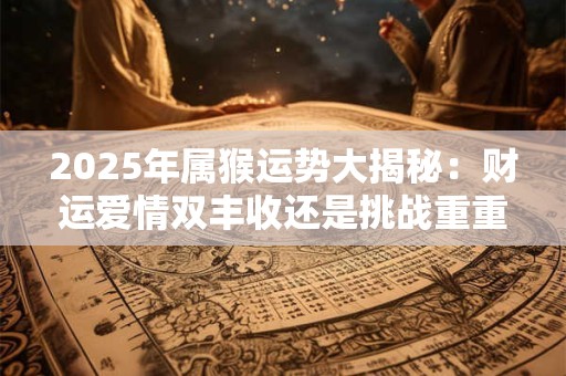 2026年属猴运势大揭秘：财运爱情双丰收还是挑战重重