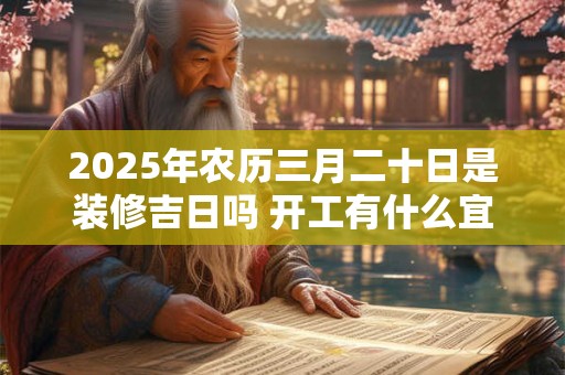 2025年农历三月二十日是装修吉日吗 开工有什么宜忌