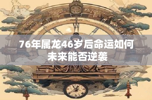 76年属龙46岁后命运如何 未来能否逆袭