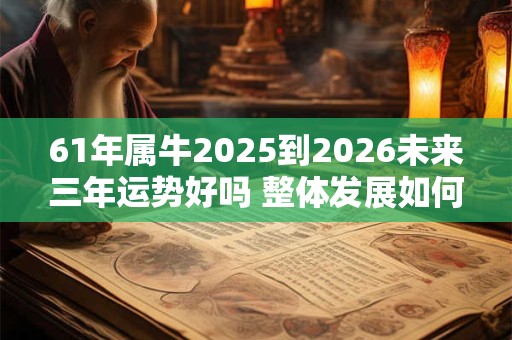 61年属牛2025到2026未来三年运势好吗 整体发展如何