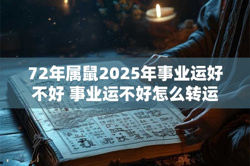 72年属鼠2025年事业运好不好 事业运不好怎么转运 72年属鼠2025年事业运好不好 事业运不好怎么转运