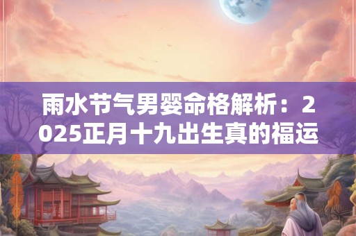 雨水节气男婴命格解析：2025正月十九出生真的福运双全吗