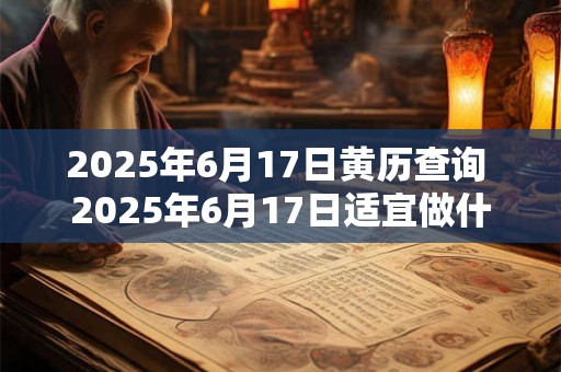 2026年6月17日黄历查询 2026年6月17日适宜做什么