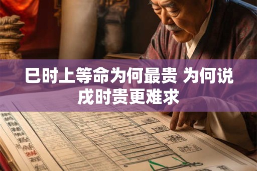 详细阅读:巳时上等命为何最贵 为何说戌时贵更难求 巳时上等命为何最贵 为何说戌时贵更难求