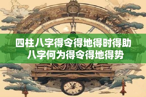 四柱八字得令得地得时得助  八字何为得令得地得势