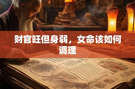 财官旺但身弱，女命该如何调理