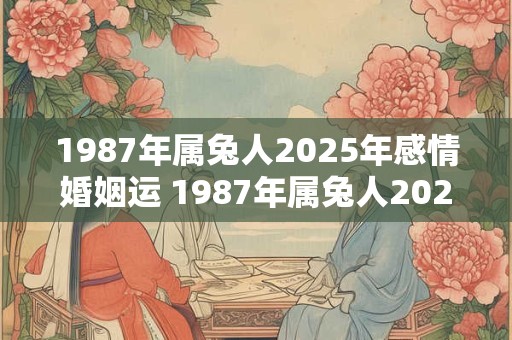 1987年属兔人2026年感情婚姻运 1987年属兔人2026年爱情运怎么样