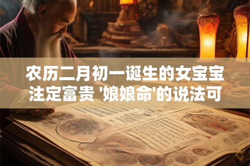 农历二月初一诞生的女宝宝注定富贵 '娘娘命'的说法可信吗