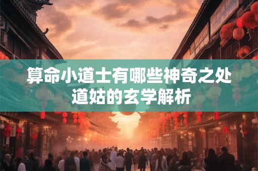 算命小道士有哪些神奇之处 道姑的玄学解析