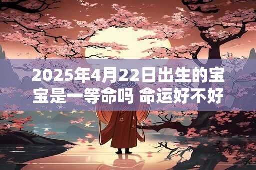 2025年4月22日出生的宝宝是一等命吗 命运好不好