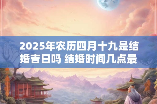 2025年农历四月十九是结婚吉日吗 结婚时间几点最佳