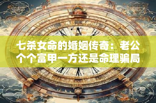 七杀女命的婚姻传奇：老公个个富甲一方还是命理骗局