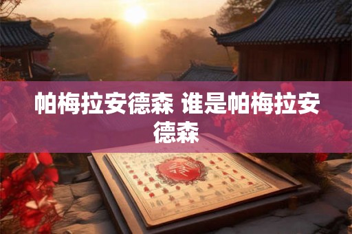 帕梅拉安德森 谁是帕梅拉安德森