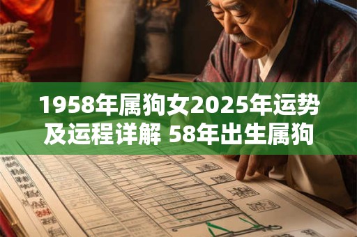 1958年属狗女2025年运势及运程详解 58年出生属狗人2025全年每月运势女性 1958年属狗女2025年运势及运程详解 58年出生属狗人2025全年每月运势女性