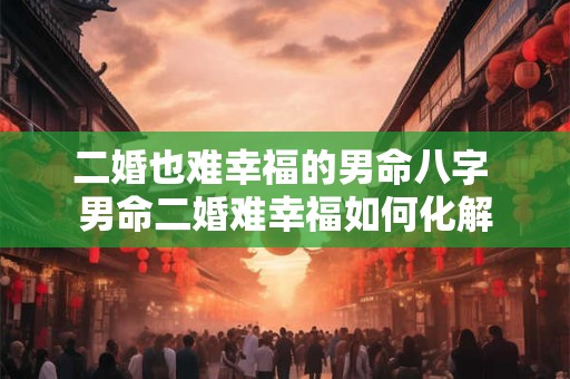 二婚也难幸福的男命八字 男命二婚难幸福如何化解
