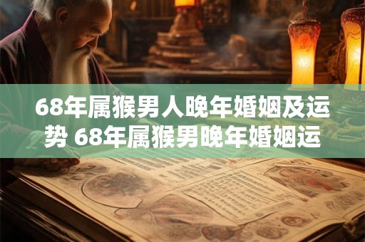 68年属猴男人晚年婚姻及运势 68年属猴男晚年婚姻运势如何