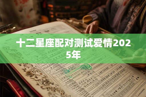 十二星座配对测试爱情2025年