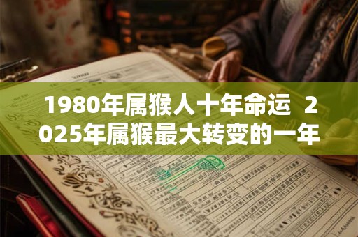 1980年属猴人十年命运 2025年属猴最大转变的一年吗 1980年属猴人十年命运 2025年属猴最大转变的一年吗