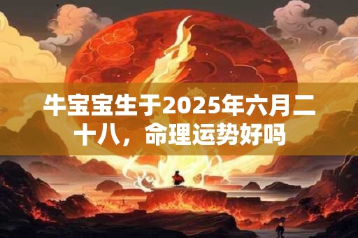 牛宝宝生于2025年六月二十八，命理运势好吗